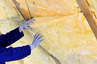 installing insulation batts in the attic, Boston, Shrewsbury MA